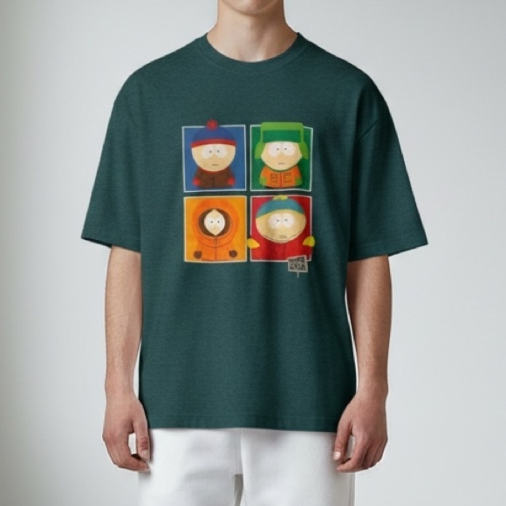 Hybrid Apparel Dark Green South Park Tee Size Medium